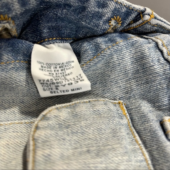 Polo RALPH LAUREN Womens Vintage Lightwash Denim Jean Skirt Size 8 Button Down - Picture 4 of 5